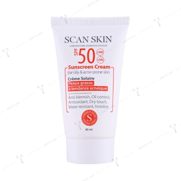 کرم ضد آفتاب بی رنگ اسکن اسکین پوست چرب و جوشی spf 50