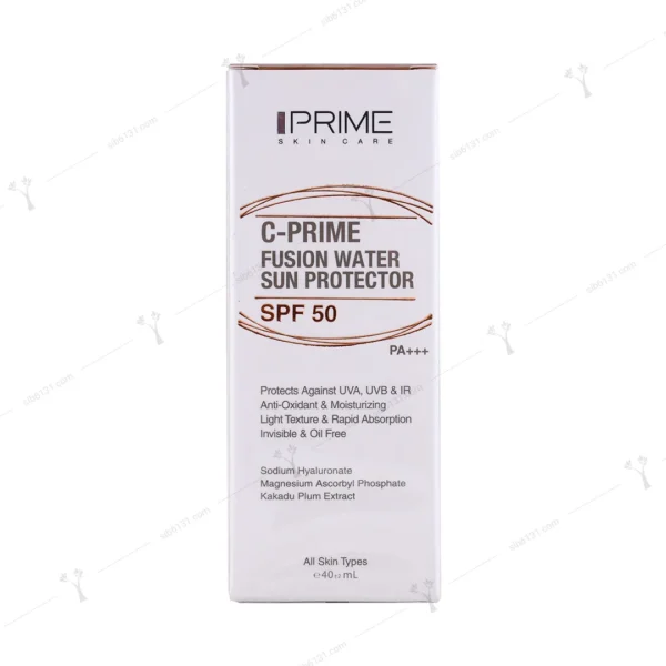 ضد آفتاب فلوئیدی SPF 50 پرایم حاوی ویتامین سی مناسب انواع پوست 40میلی لیتری