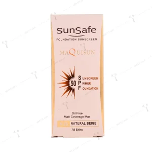 ضد آفتاب کرم پودری سان سیف فاقد چربی بژ طبیعی spf 50