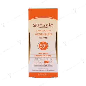 فلوئید ضد آفتاب بی رنگ سان سیف فاقد چربی spf 50