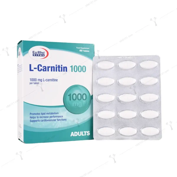 قرص ال کارنتین 1000 میلی گرمی یوروویتال 60 عددی