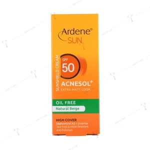 کرم ضد آفتاب آردن فاقد چربی بژ طبیعی spf 50