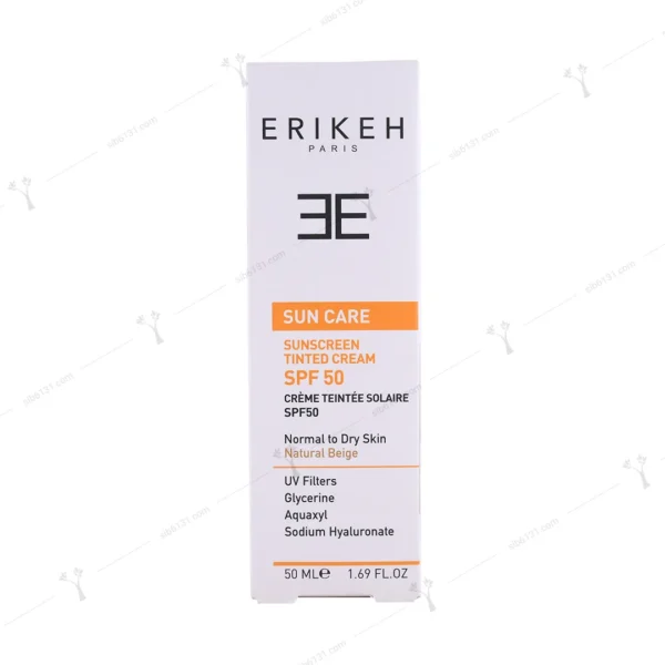 کرم ضد آفتاب اریکه پوست نرمال و خشک بژ طبیعی spf 50