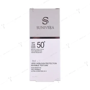 کرم ضد آفتاب بی رنگ سانیورا فاقد چربی spf 50