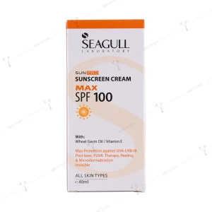 کرم ضد آفتاب بی رنگ سی گل مناسب انواع پوست 40 میلی لیتری spf 100