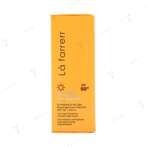 کرم ضد آفتاب بی رنگ لافارر پوست نرمال و خشک spf 50