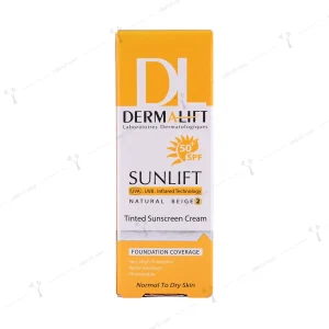 کرم ضد آفتاب درمالیفت پوست معمولی و خشک بژ طبیعی 40 میلی لیتری  +spf 50