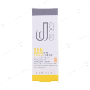 کرم ضد آفتاب دلانو فاقد چربی بژ طبیعی spf 50