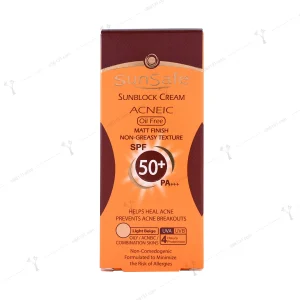 کرم ضد آفتاب سان سیف فاقد چربی بژ روشن +spf 50