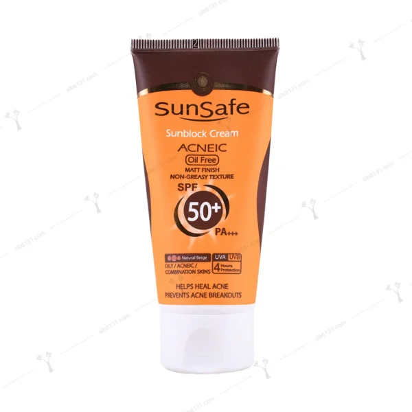 کرم ضد آفتاب سان سیف فاقد چربی بژ طبیعی +spf 50