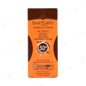 کرم ضد آفتاب سان سیف فاقد چربی بژ طبیعی +spf 50