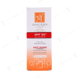 کرم ضد آفتاب ضد چروک مای فاقد چربی بژ طبیعی spf 50