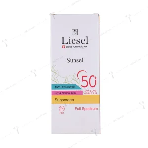 کرم ضد آفتاب لایسل پوست خشک و معمولی رنگ T1 روشن spf 50