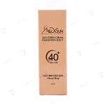 کرم ضد آفتاب مدیسان با پوشش کرم پودری پوست چرب و حساس بژ طبیعی +spf 40