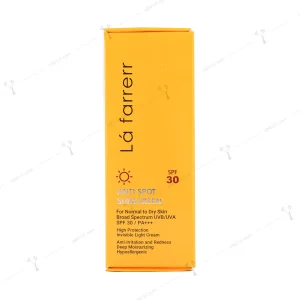 کرم ضد آفتاب بی رنگ لافارر پوست نرمال و خشک spf 30