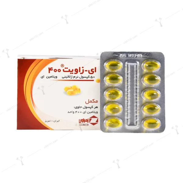 کپسول ژلاتینی نرم ای زاویت 400 زهراوی 50 عددی