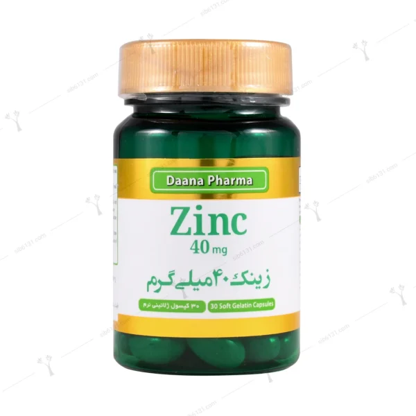 کپسول ژلاتینی نرم زینک 40 میلی گرمی دانا فارما 30 عددی