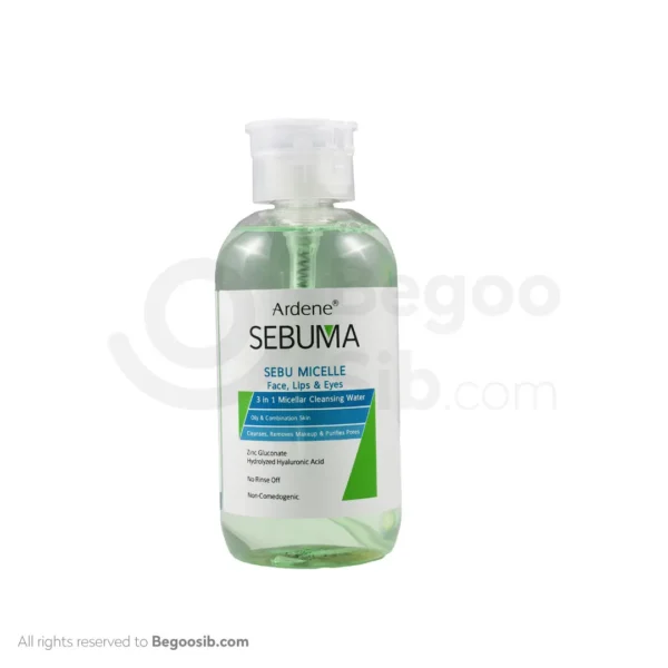 مایع پاک کننده میسلار 3در 1 چشم لب و صورت آردن سبوما 500 میلی لیتری