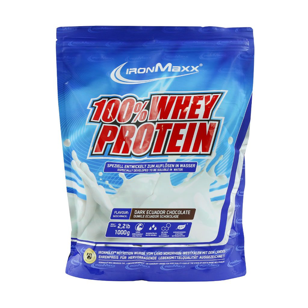 Iron-Maxx-100-Whey-Protein-Powder-1000-gr پودر پروتئین وی 100 شکلات تلخ آیرون مکس 1000 گرمی - Image 1