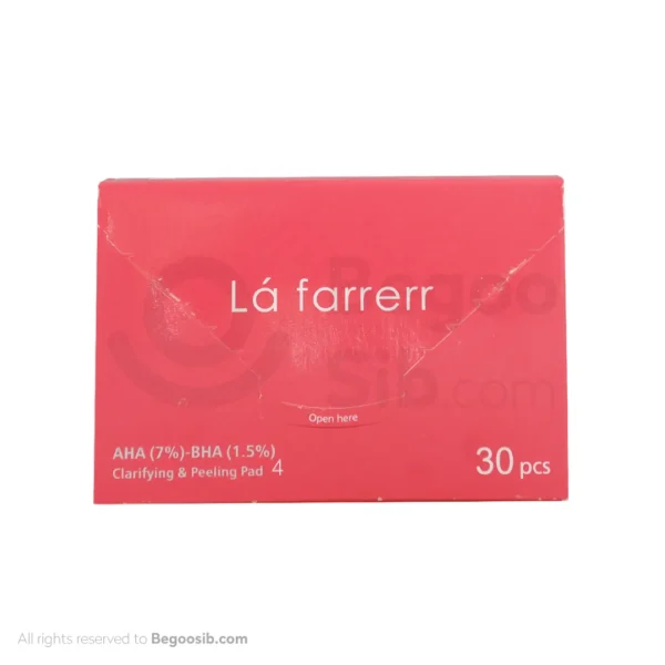 پد پاکسازی و لایه بردار پوست 3 حاوی 10% AHA و 2% BHA بسته 30 عددی لافارر