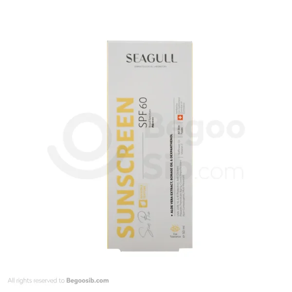 کرم ضد آفتاب بی رنگ سی گل SPF 60 مناسب انواع پوست 50 میلی لیتری