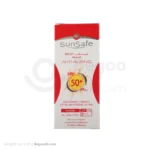 کرم ضد آفتاب بی رنگ ضد چروک سان سیف spf 50 انواع پوست 50 گرمی
