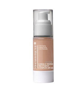 Dermauniqu-Tinted-Treatment-Complex-Spf30-Dark-beige-30ml.9-2024312105056450 ضد آفتاب رنگی مغذی و آبرسان انواع پوست SPF30 بژ تیره درمایونیک 30 میلی لیتری - Image 1