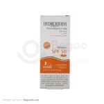 کرم ضدآفتاب هیدرودرم spf50 فاقد چربی بژمتوسط 50میلی لیتری