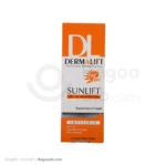 کرم ضد آفتاب بی رنگ درمالیفت SPF 50 پوست چرب 40 میلی لیتری