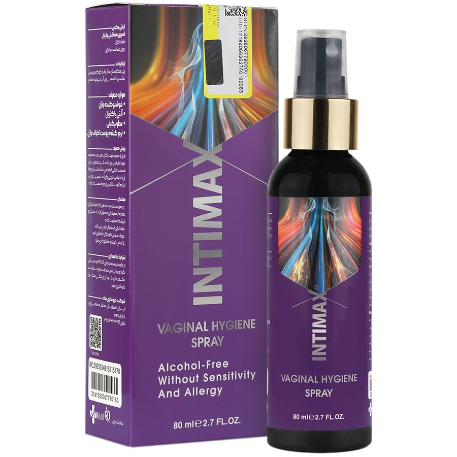 1265431162202512911 اسپری بهداشتی و خوشبو کننده واژینال بنفش اینتیمکس 80 میلی لیتری - Image 1