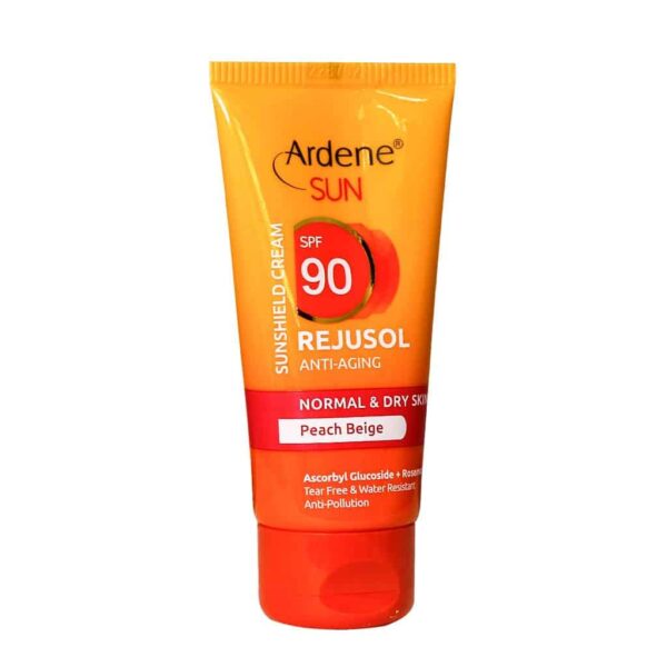 کرم ضد آفتاب رنگی بژ هلویی SPF90 آردن مناسب پوست معمولی و خشک 50 گرمی
