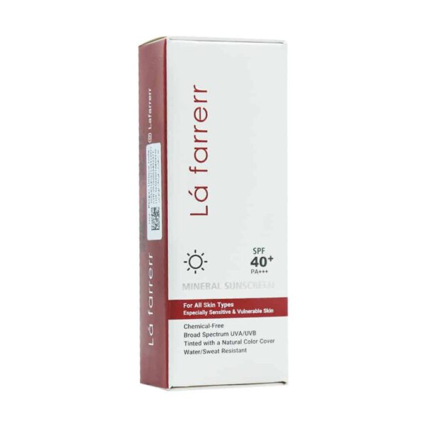 کرم ضد آفتاب رنگی مینرال SPF40 لافارر مناسب انواع پوست 40 گرمی