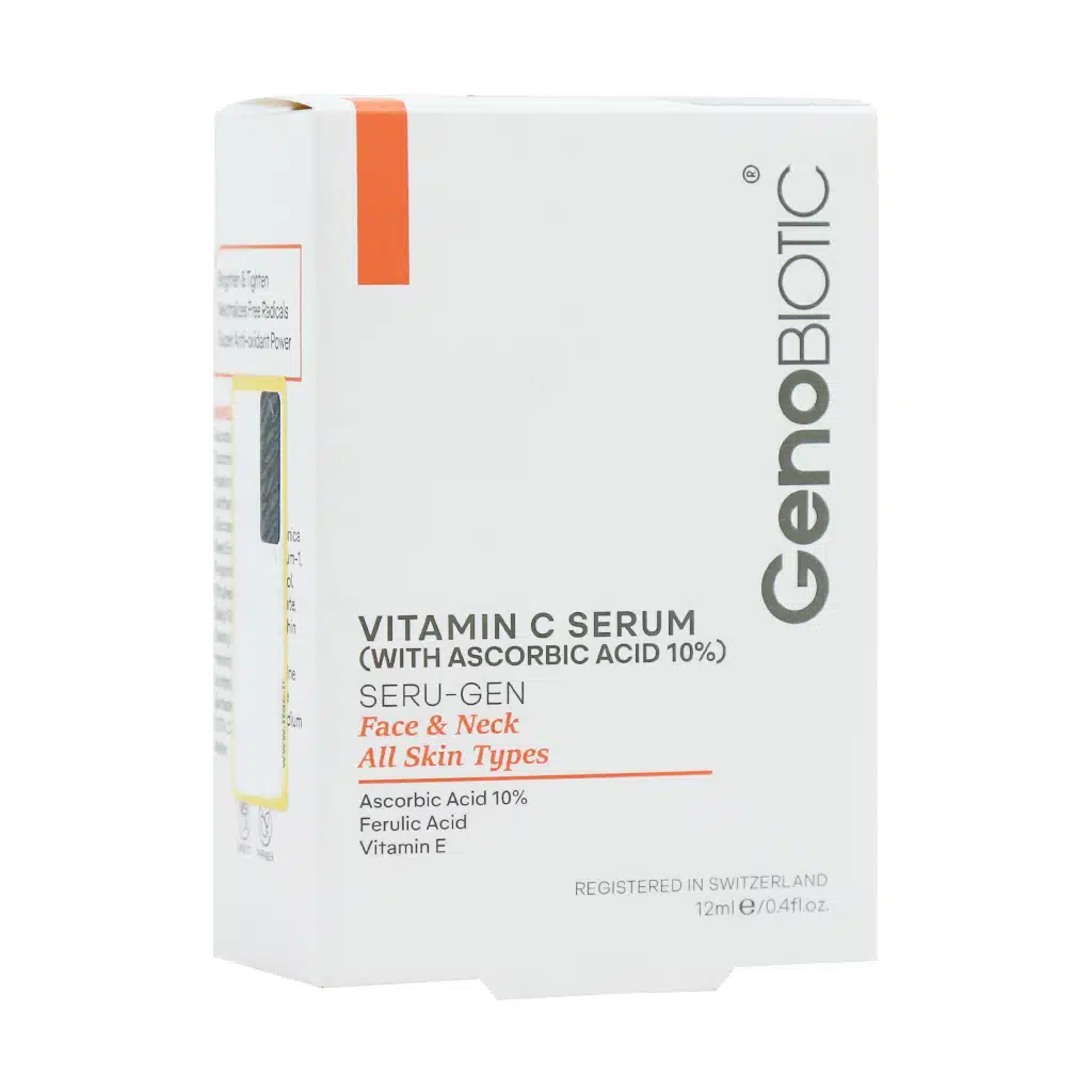 Genobiotic-Vitamin-C-Ascorbic-Acid-Serum.jpg سرم ویتامین C حاوی آسکوربیک اسید ژنوبایوتیک 12 میلی لیتری - Image 1