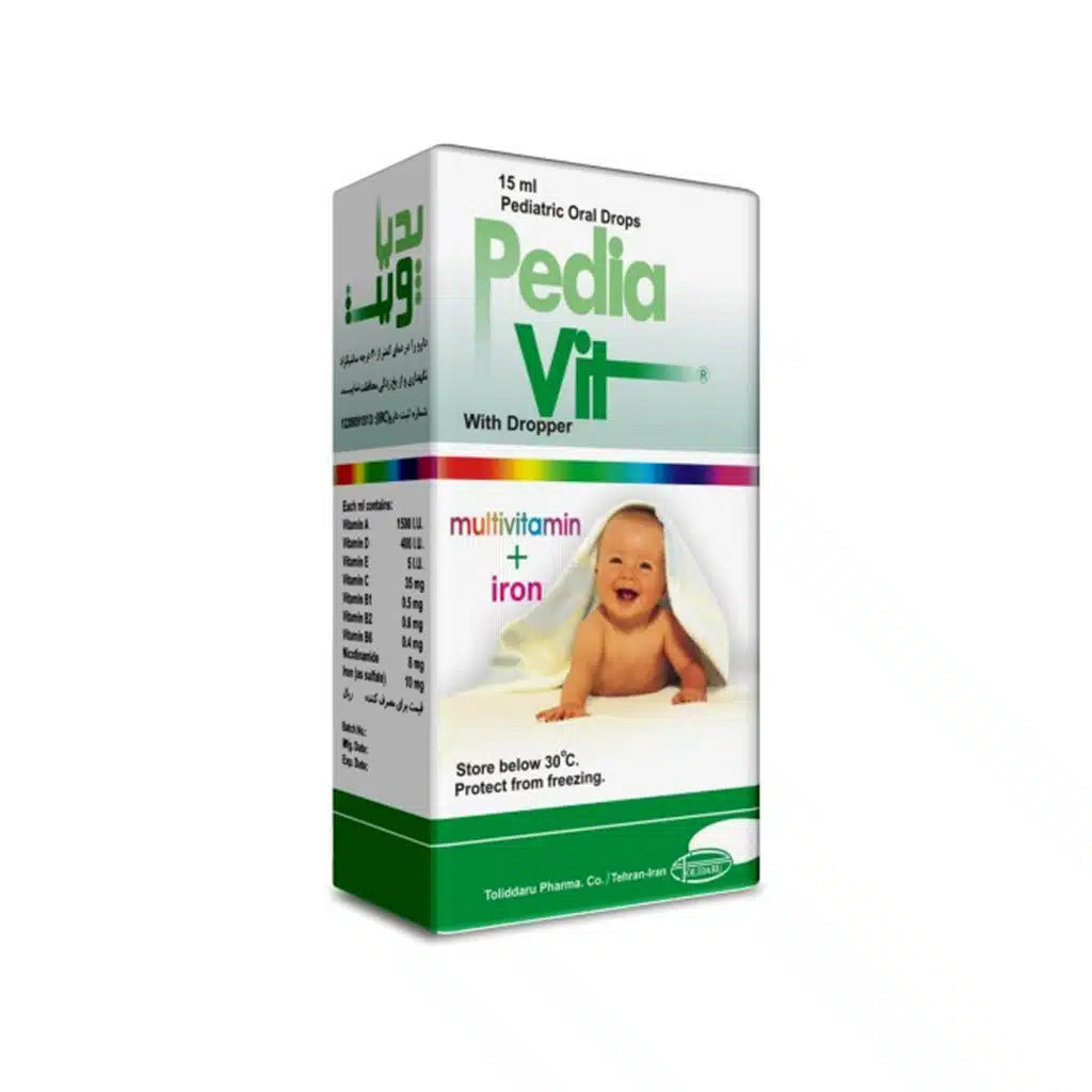 312-6822.jpg قطره مولتی ویتامین + آهن پدیا ویت تولید دارو 15 میلی لیتری - Image 1