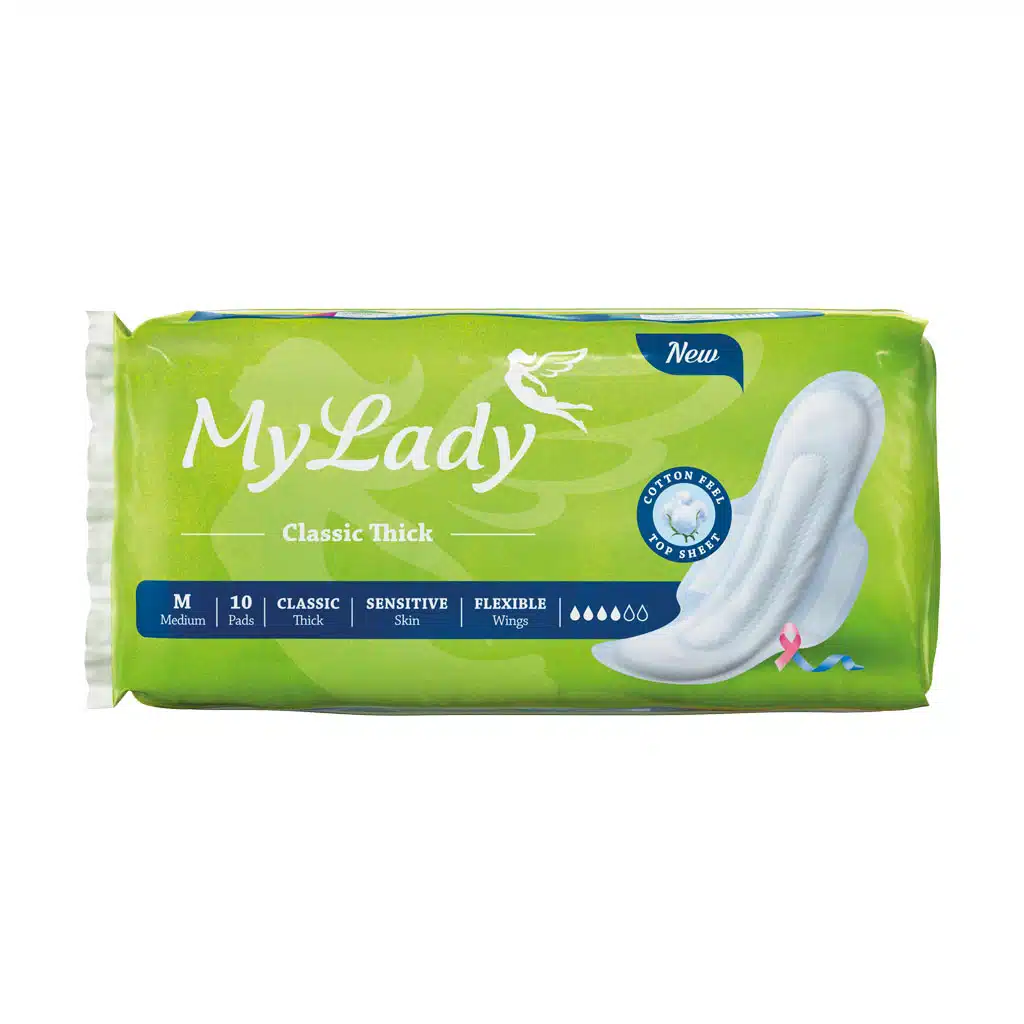 My-Lady-Top-Sheet-Medium-۱۰-Pcs.jpg نوار بهداشتی مای لیدی سایز متوسط ۱۰ عددی - Image 1