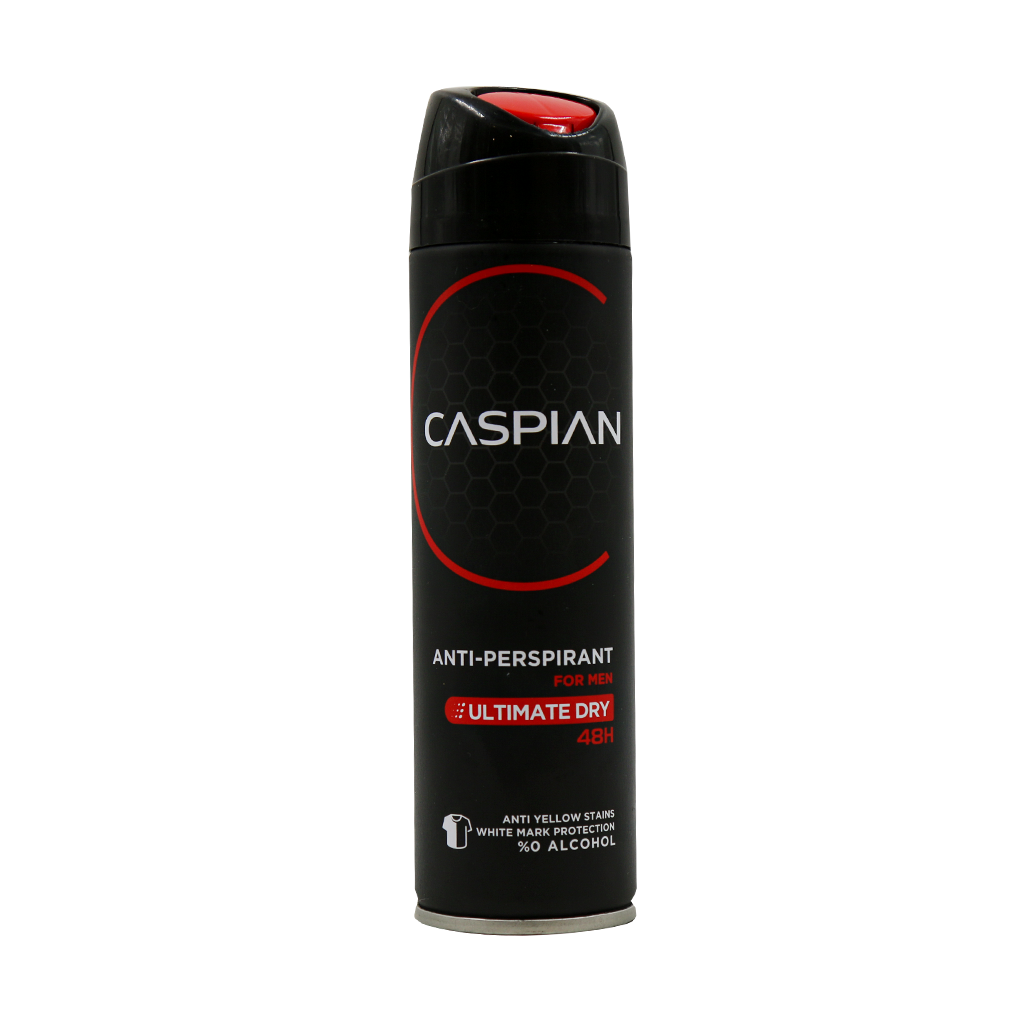 Caspian-Ultimate-Dry-Spray-For-Men-150-ml اسپری ضد تعریق مردانه التیمیت درای کاسپین 150 میلی لیتری - Image 1