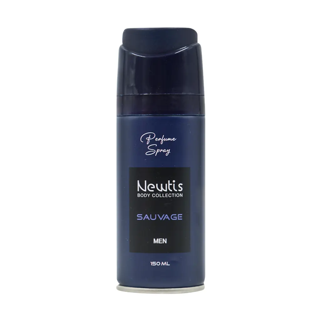 Newtis-Sauvage-Body-Spray-For-Men-150 اسپری خوشبو کننده بدن مردانه نیوتیس مدل Sauvage حجم 150 میلی لیتری - Image 1