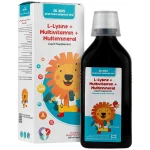 شربت ال لیزین و مولتی ویتامین و مینرال دکتر کیدز 300 میلی لیتری